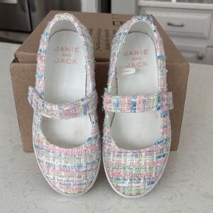 Janie and Jack Pastel Tweed Kids Dress Shoes